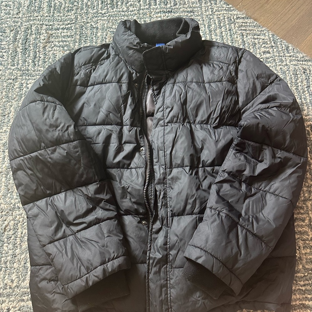 Andrew Marc Black Quilted Puffer Jacket with Stand-up Collar